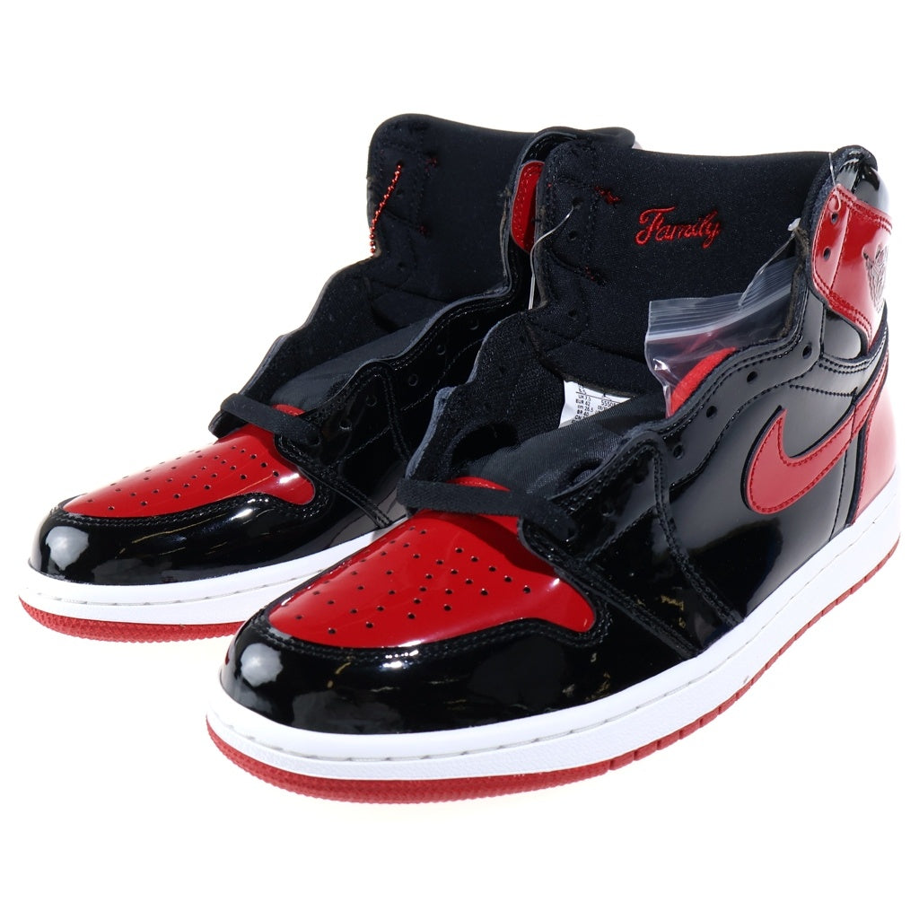 NIKE(ナイキ) AIR JORDAN 1 HIGH OG PATENT BRED エアジョーダン1 パテントブレッド レッド/ブラック US8.5/26.5cm 555088-063