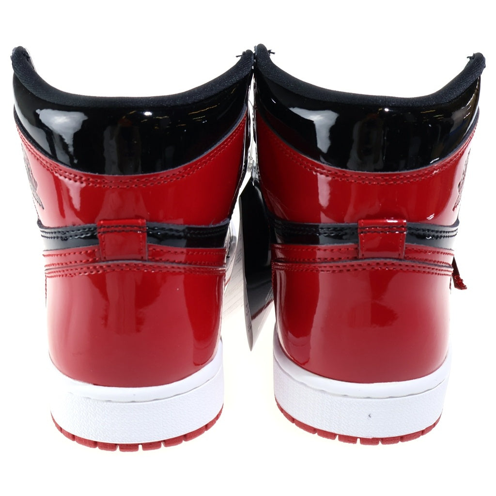NIKE(ナイキ) AIR JORDAN 1 HIGH OG PATENT BRED エアジョーダン1 パテントブレッド レッド/ブラック US8.5/26.5cm 555088-063