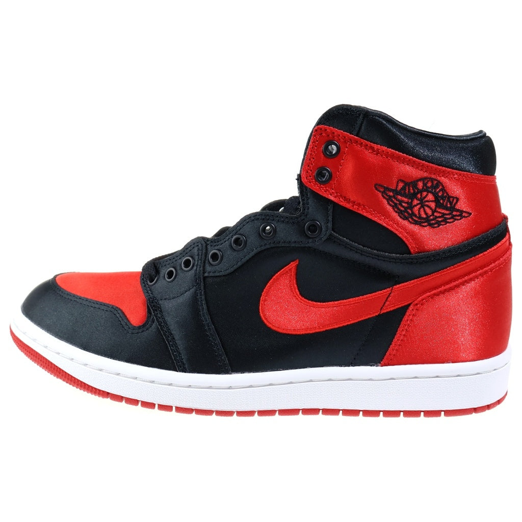 NIKE(ナイキ) WMNS AIR JORDAN 1 RETRO HI OG SATIN BRED ウィメンズ エアジョーダン サテンブレッド ハイカットスニーカー シューズ ブラック/レッド US10/27cm FD4810-061