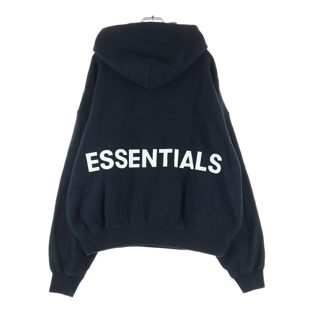 FEAR OF GOD ESSENTIALS(フィアオブゴッド エッセンシャルズ) ロゴバックプリント プルオーバーパーカー フーディ ブラック