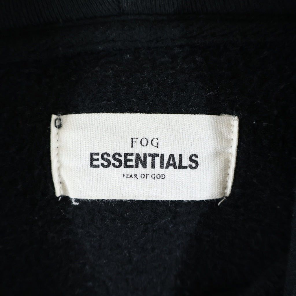 FEAR OF GOD ESSENTIALS(フィアオブゴッド エッセンシャルズ) ロゴバックプリント プルオーバーパーカー フーディ ブラック