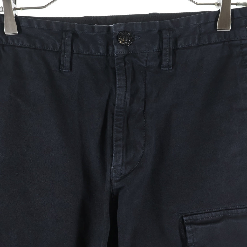 STONE ISLAND(ストーンアイランド) 20FW Slim Fit Cargo Pants ストーンワッペンスリムフィットカーゴパンツ ブラック 7315312L1