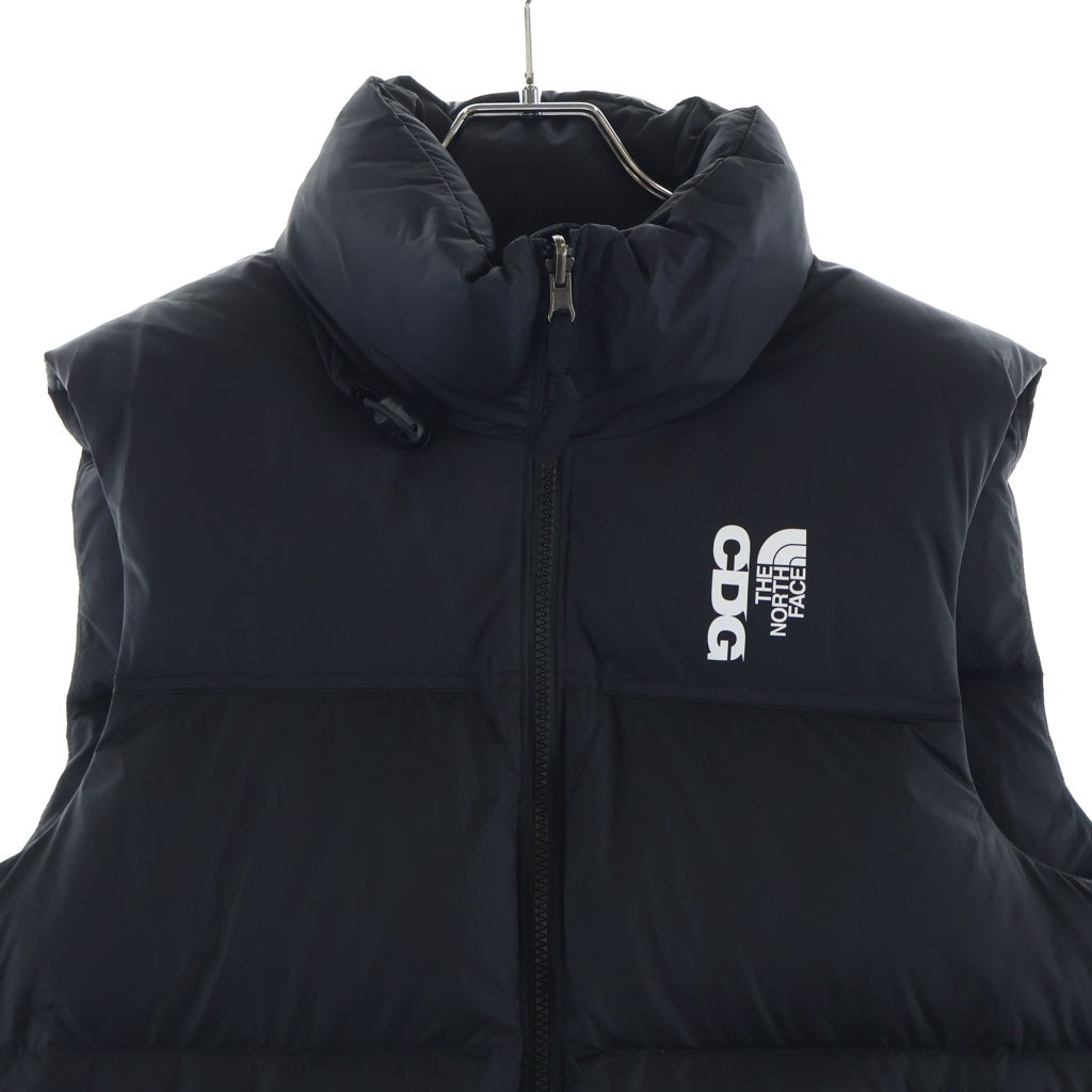 THE NORTH FACE(ザノースフェイス) 24SS AD2023 × CDG NUPTSE VEST シーディージー リバーシブル ヌプシ ダウン ベスト ブラック SM-V001