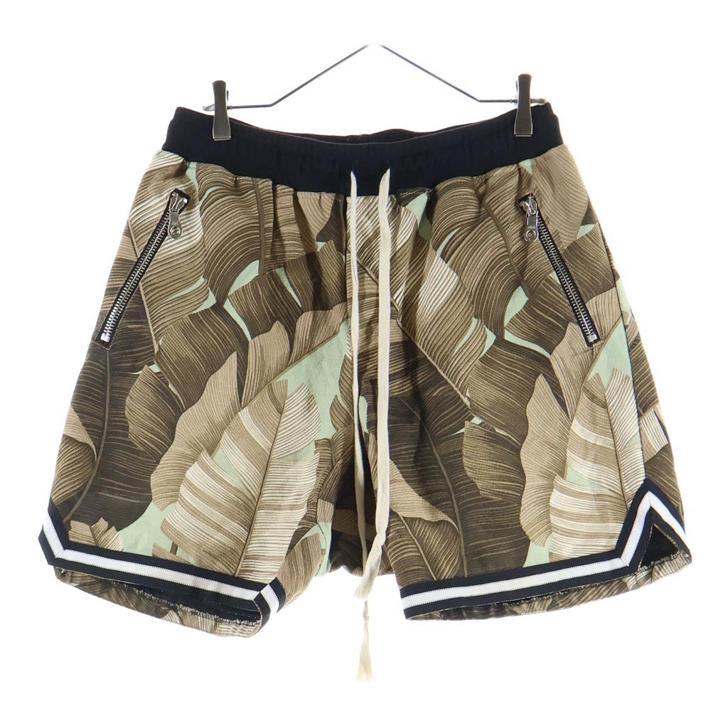 NO BRAND(ノーブランド) jungle gurl ジャングルガール Alepeleke Basketball Short ボタニカルプリント バスケットボール ショーツ イージーパンツ ブラウン