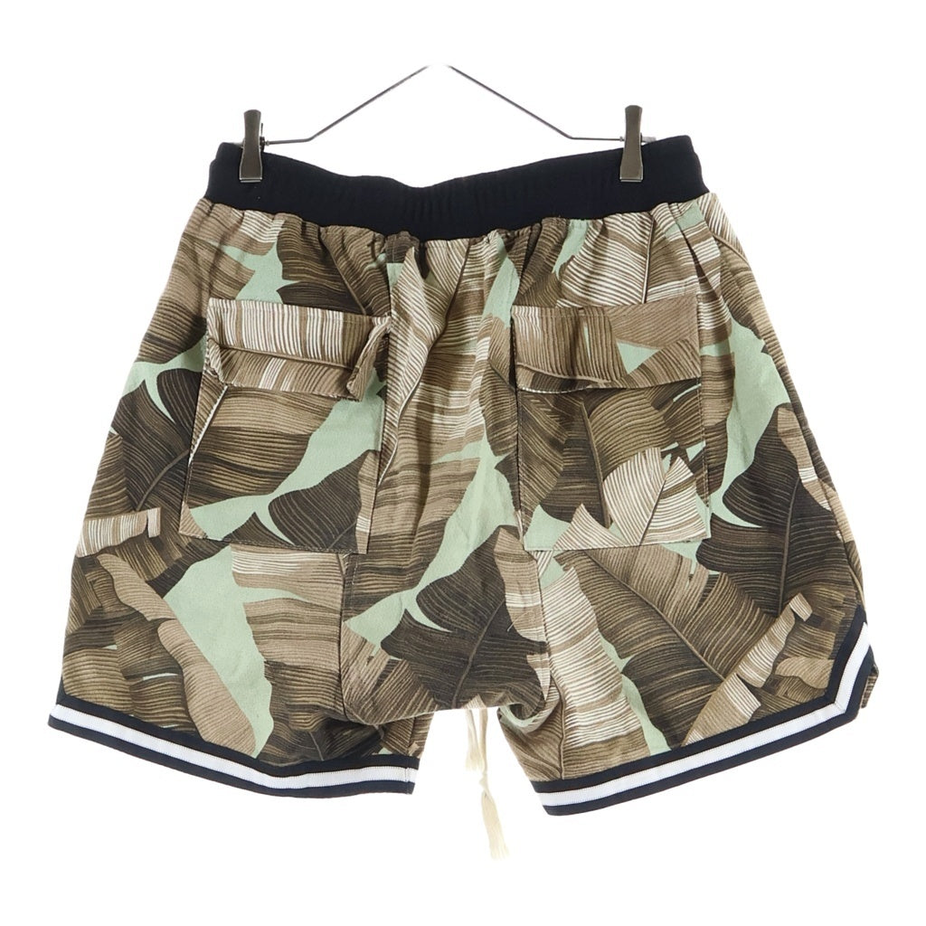 NO BRAND(ノーブランド) jungle gurl ジャングルガール Alepeleke Basketball Short ボタニカルプリント バスケットボール ショーツ イージーパンツ ブラウン