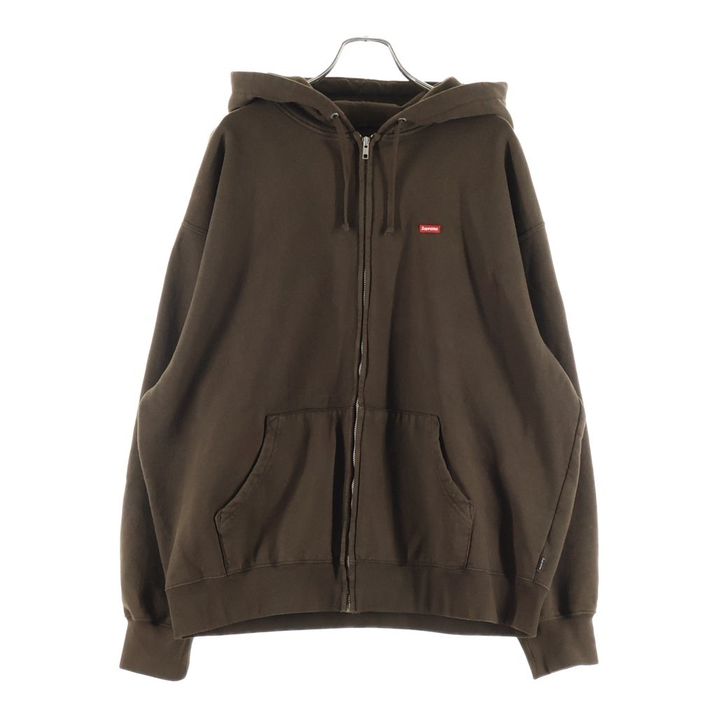 SUPREME(シュプリーム) 25AW Small Box Zip Up Hooded Sweatshirt スモールボックスロゴ ジップアップフーデッド スウェットシャツ パーカー ブラウン
