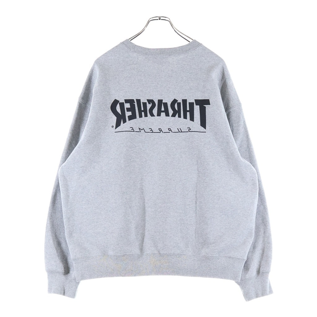SUPREME(シュプリーム) 24AW ×Thrasher Harold Crewneck スラッシャー ハロルド クルーネック スウェットシャツ グレー