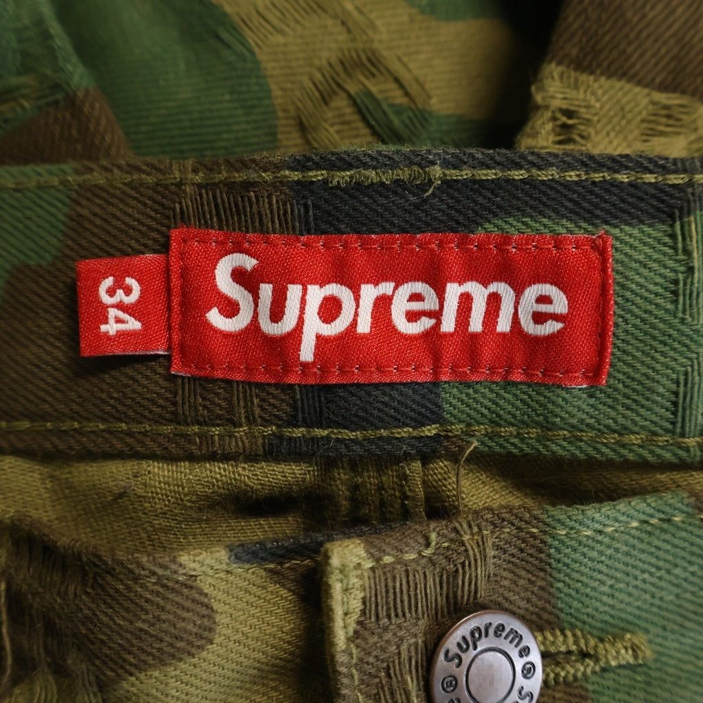 SUPREME(シュプリーム) 25AW Jacquard Logos Double Knee Denim Painter Jean ジャカードロゴ ダブルニーデニムペインターパンツ カーキ