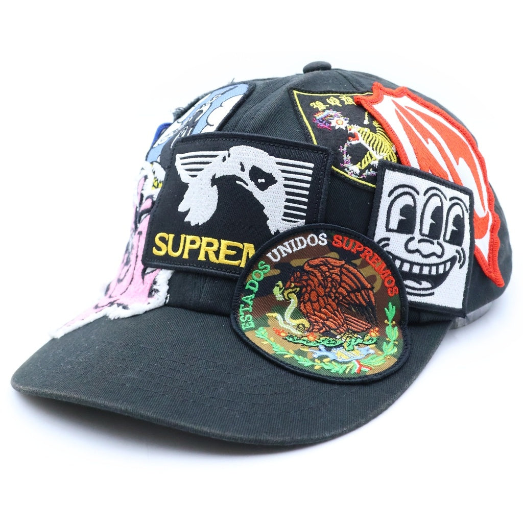 SUPREME(シュプリーム) 25SS Patches 6-Panel パッチワーク シックスパネルキャップ 帽子 ブラック
