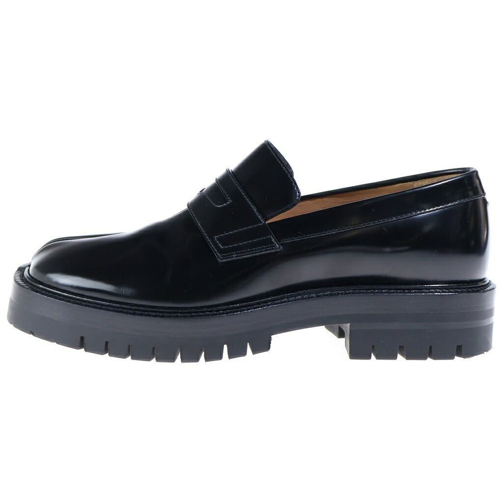 Maison Margiela(メゾンマルジェラ) タビ レザー ローファー ブラック レディース