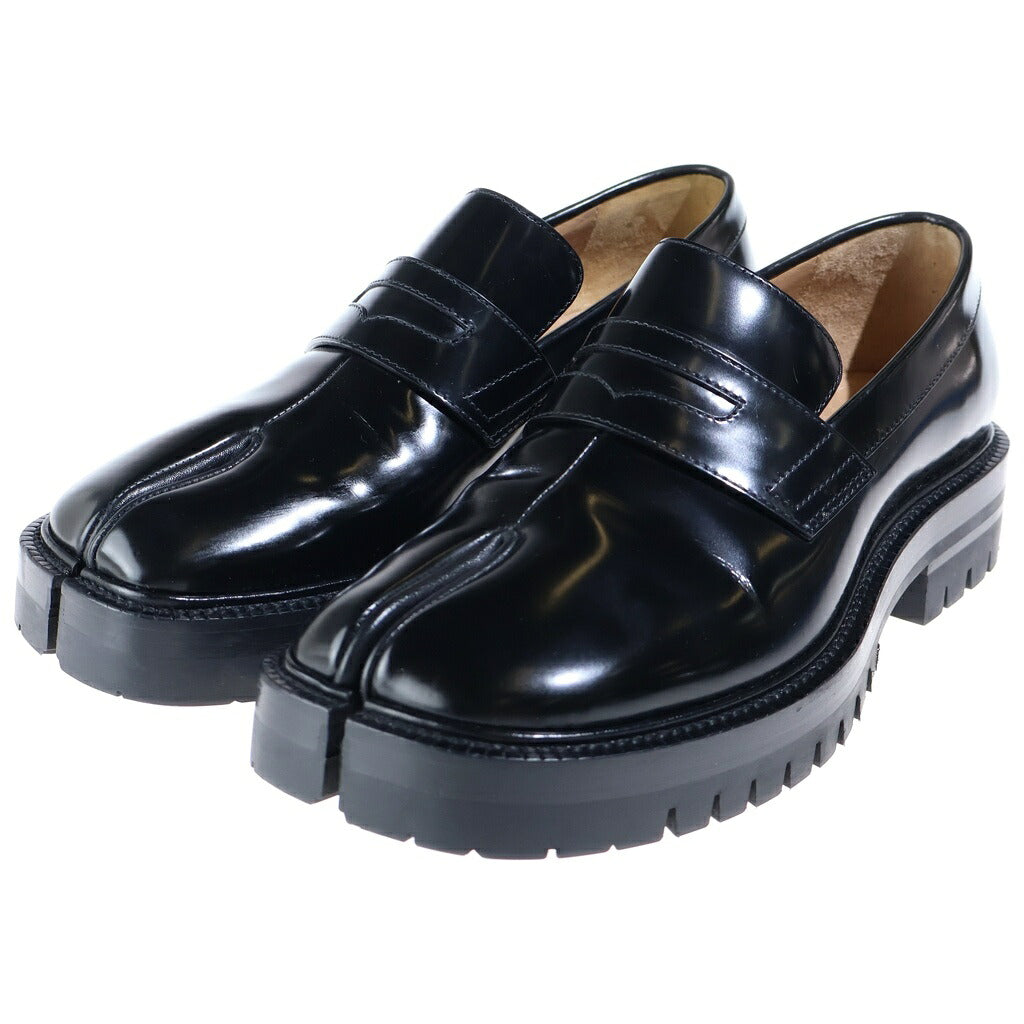 Maison Margiela(メゾンマルジェラ) タビ レザー ローファー ブラック レディース