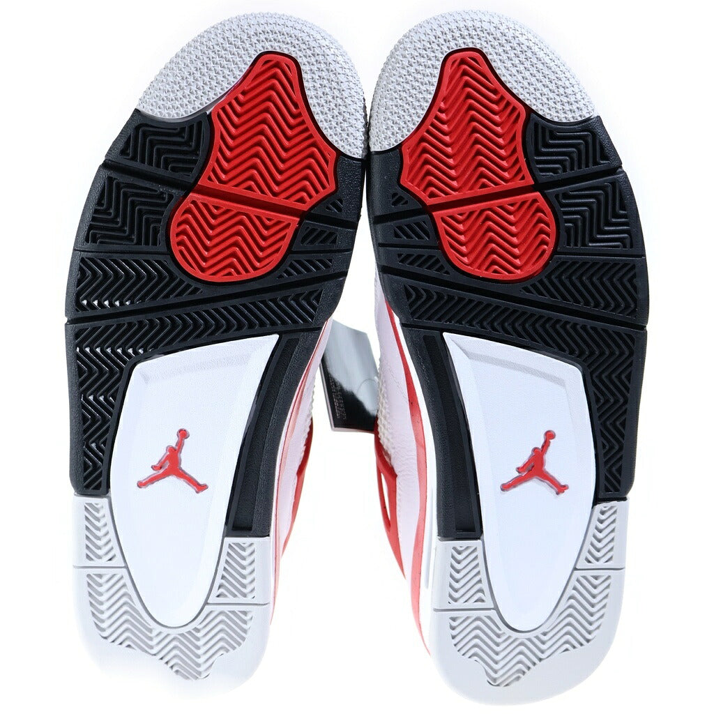 NIKE(ナイキ) AIR JORDAN RETRO Red Cement エアジョーダン 4 レッドセメント ハイカットスニーカー ホワイト/レッド US9.5/27.5cm DH6927-161