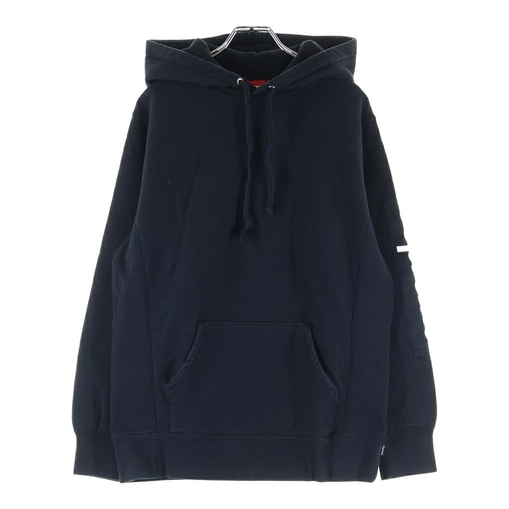 SUPREME(シュプリーム) 17SS Sleeve Patch Hooded Sweatshirt スリーブパッチ フーデット スウェットシャツ パーカー ブラック