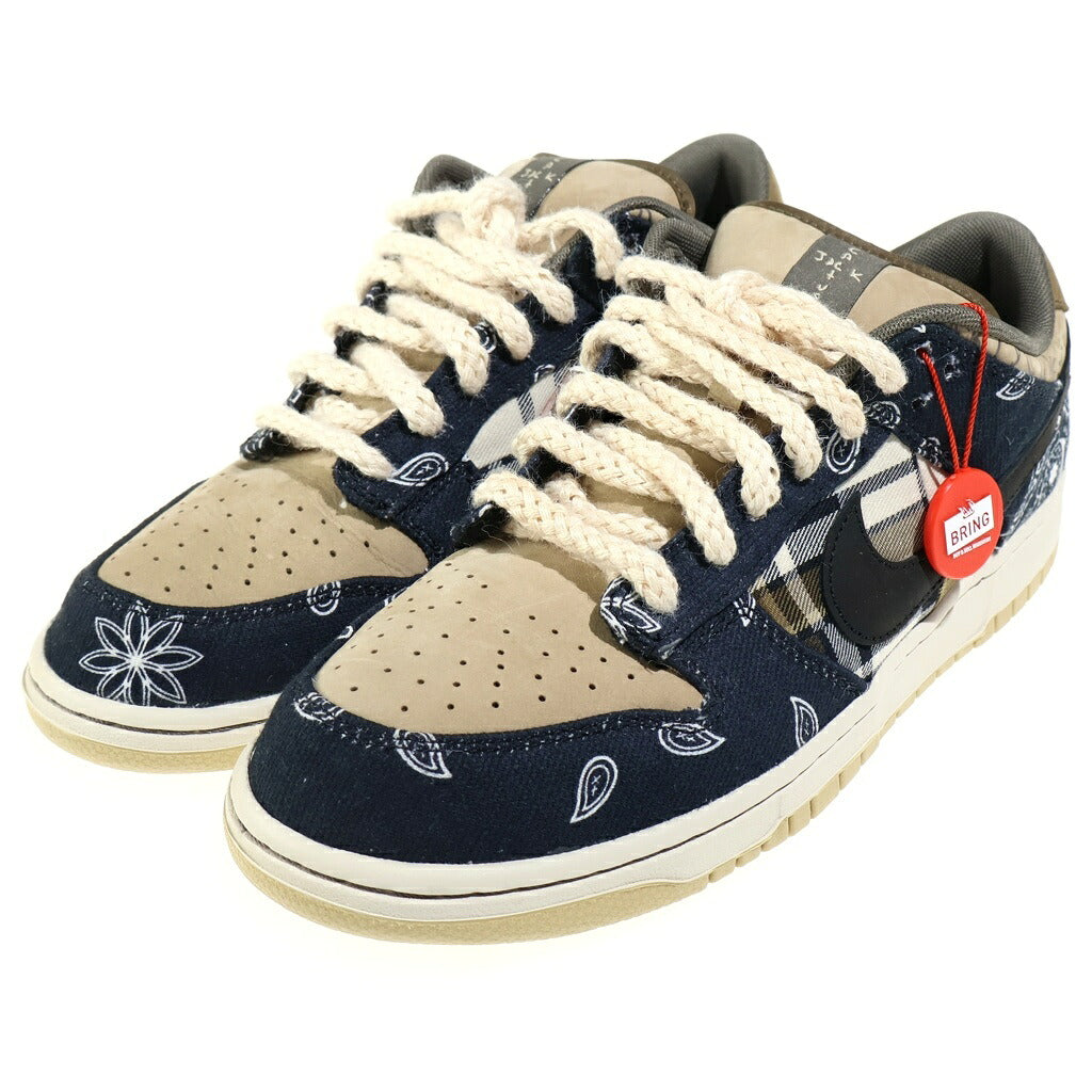NIKE SB(ナイキエスビー) トラヴィススコット カクタスジャック ダンク ローカットスニーカー ベージュ/ネイビー US9.5/27.5cm QS CT5053-001