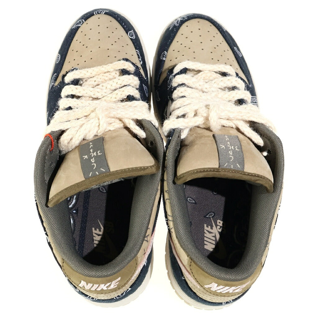 NIKE SB(ナイキエスビー) トラヴィススコット カクタスジャック ダンク ローカットスニーカー ベージュ/ネイビー US9.5/27.5cm QS CT5053-001