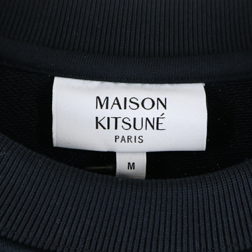 MAISON KITSUNE(メゾンキツネ) 25AW STANDING FOX COMFORT SWEATSHIRT スタンディング フォックス コンフォート クルーネック スウェットシャツ ブラック PM00311KM0341