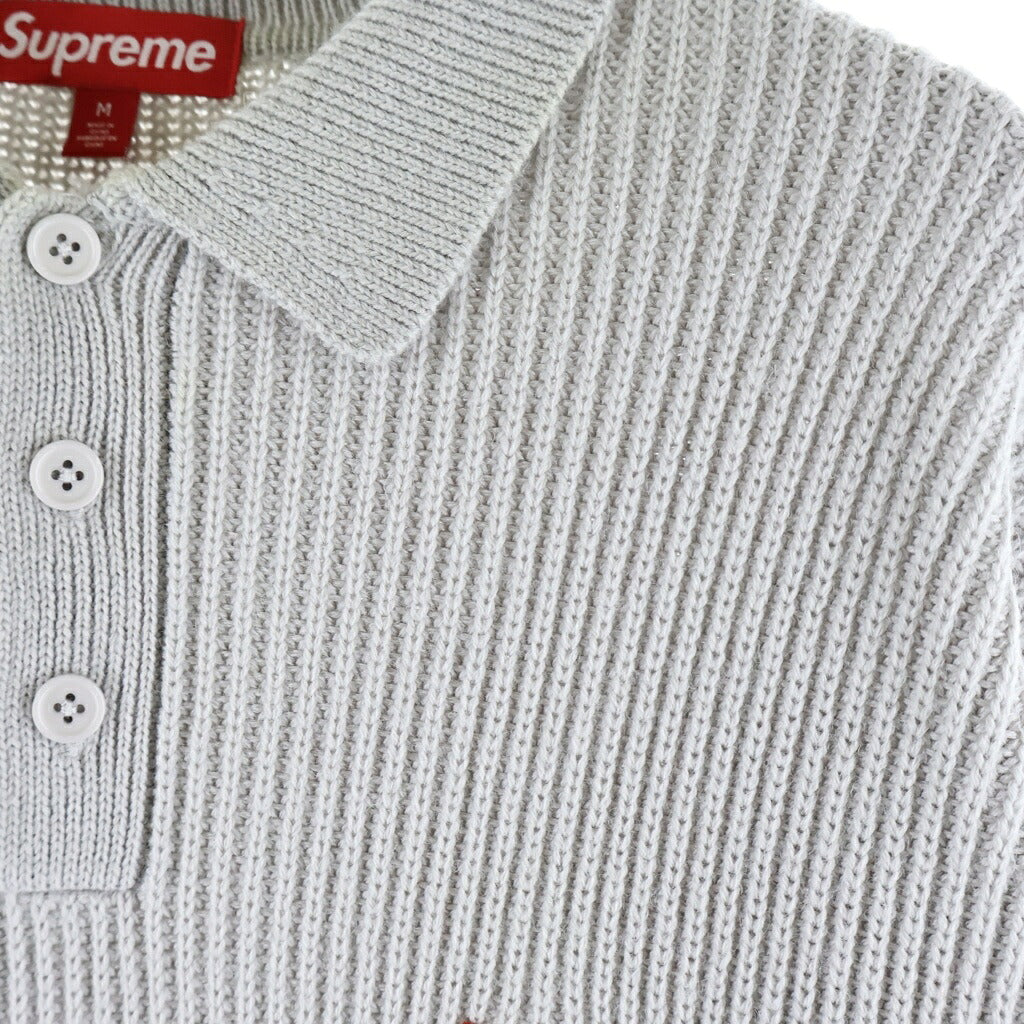 SUPREME(シュプリーム) 23AW Small Box Polo Sweater スモール ボックス ロゴ ポロ セーター ニット グレー