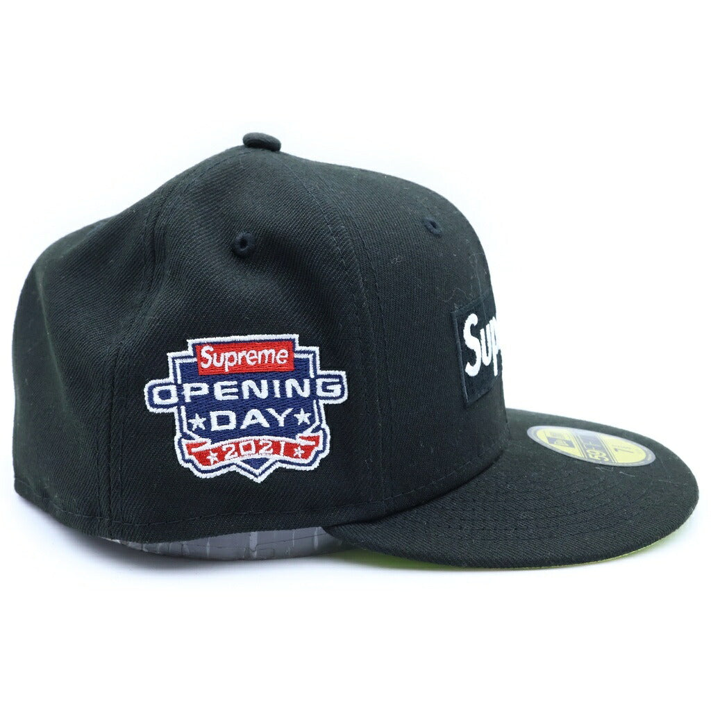 SUPREME(シュプリーム) 21AW ×NEW ERA No Comp Box Logo Cap ニューエラ ノーコンプ ボックスロゴ ベースボールキャップ 帽子 ブラック