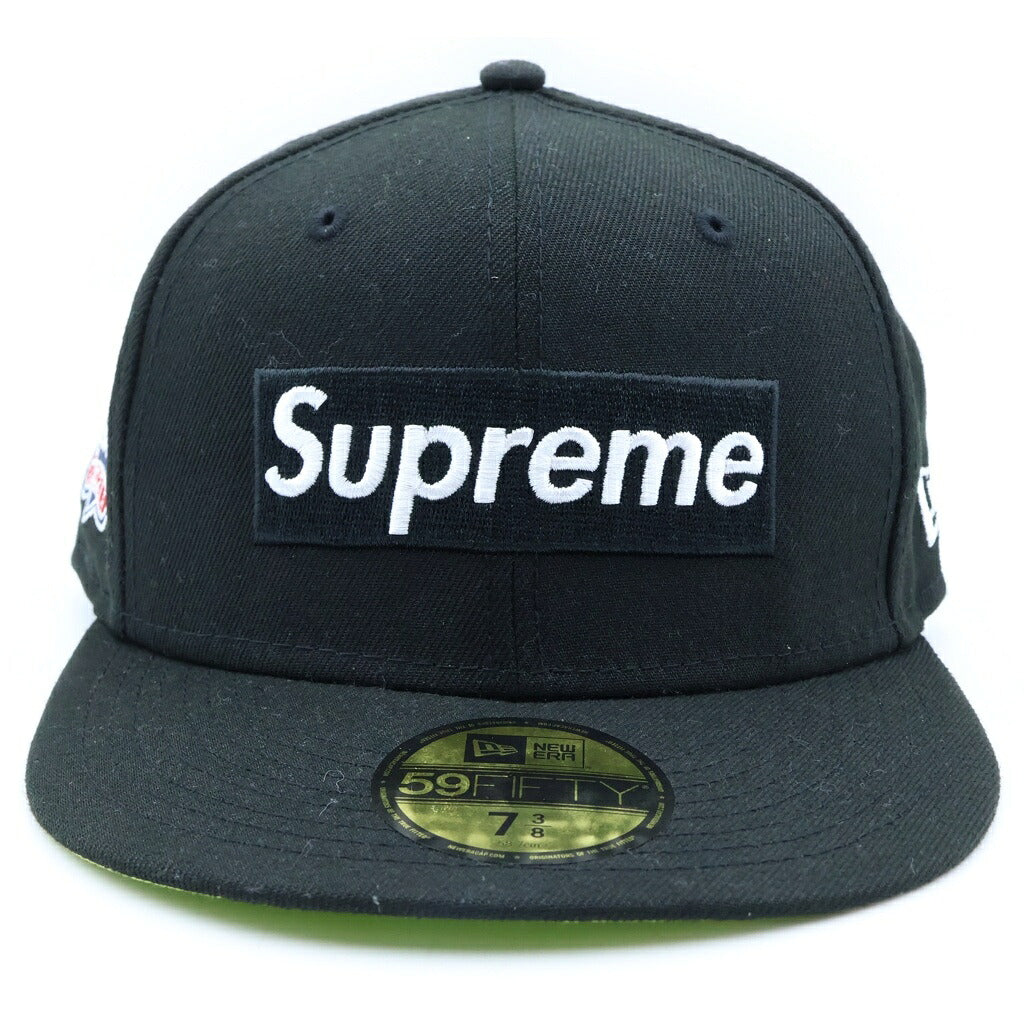 SUPREME(シュプリーム) 21AW ×NEW ERA No Comp Box Logo Cap ニューエラ ノーコンプ ボックスロゴ ベースボールキャップ 帽子 ブラック