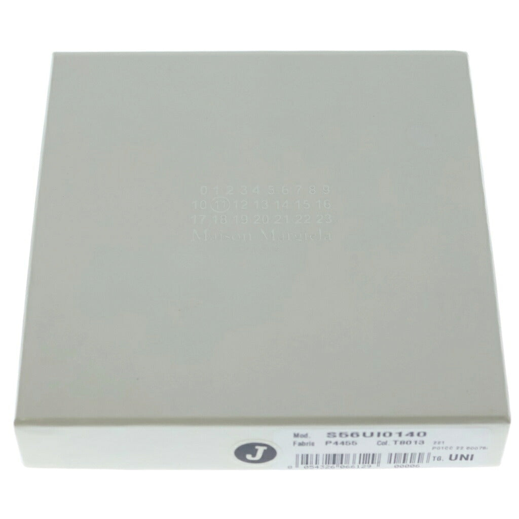 Maison Margiela(メゾンマルジェラ) Compact Bi Fold Wallet コンパクト フォールド ウォレット レザー二つ折り財布 ブラック S56UI0140