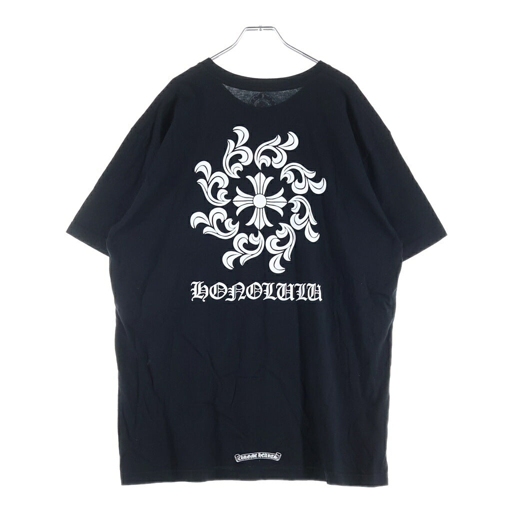 CHROME HEARTS(クロムハーツ) Honolulu Horseshoe SS Tee ホノルル限定 ホースシュー バック CHプラス クルーネック半袖Tシャツカットソー ブラック