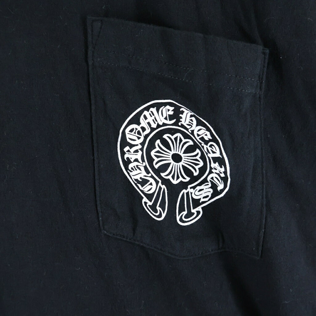 CHROME HEARTS(クロムハーツ) Honolulu Horseshoe SS Tee ホノルル限定 ホースシュー バック CHプラス クルーネック半袖Tシャツカットソー ブラック