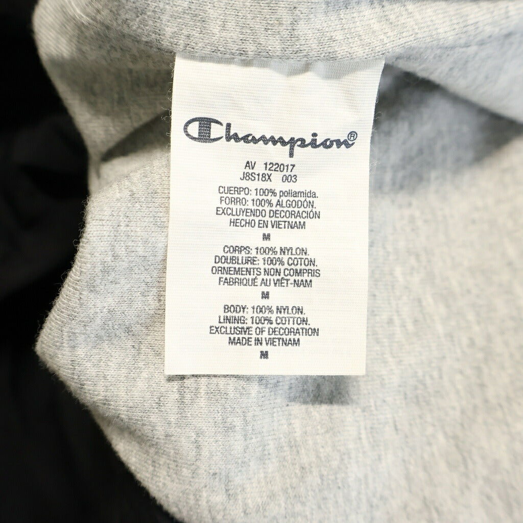 SUPREME(シュプリーム) 18SS ×Champion Track Jacket アーチロゴ プリント ジップアップ フーデット トラック ジャケット ブラック
