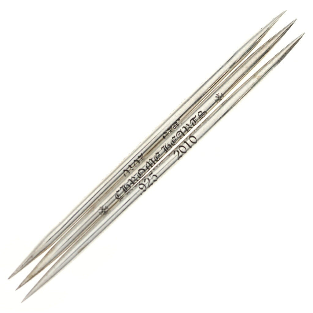 CHROME HEARTS(クロムハーツ) TOOTHPICK CASE レザートゥースピックケース 爪楊枝入れ ブラック/シルバー