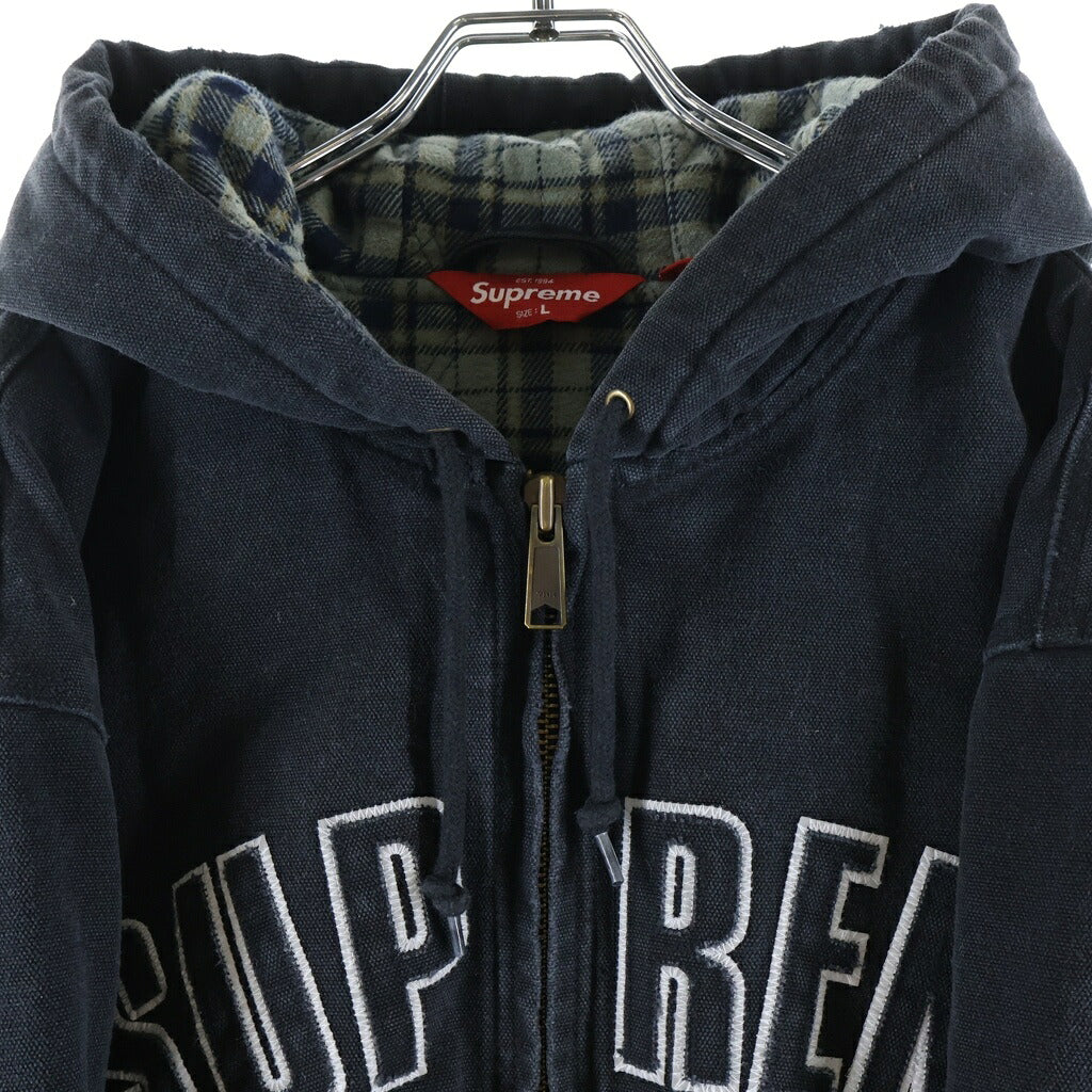SUPREME(シュプリーム) 25AW Reflective Arc Hooded Work Jacket ロゴパッチ リフレクティブ アーク フーデッド ワーク ジャケット ブラック