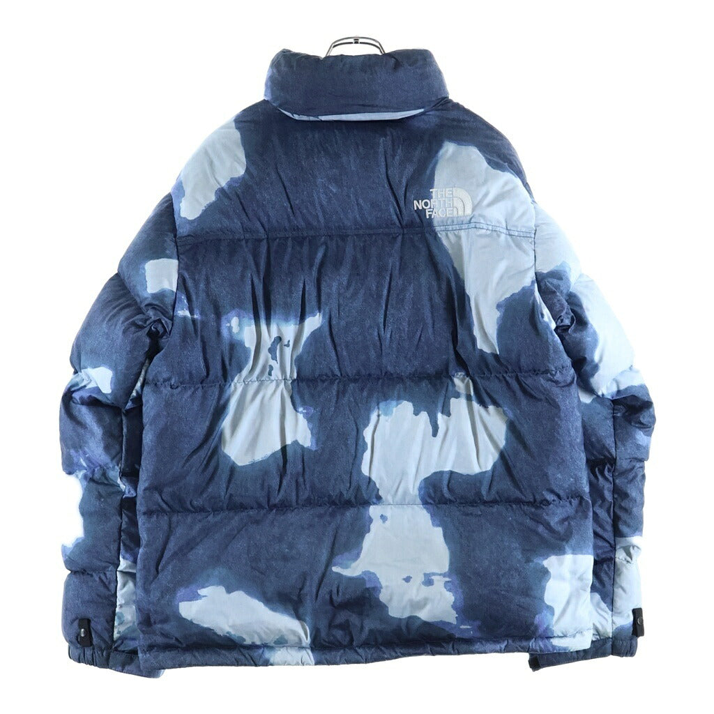 SUPREME(シュプリーム) 21AW Bleached Denim Print Nuptse Jacket ブリーチド デニム プリント ヌプシ パファダウンジャケット ブルー ND521001