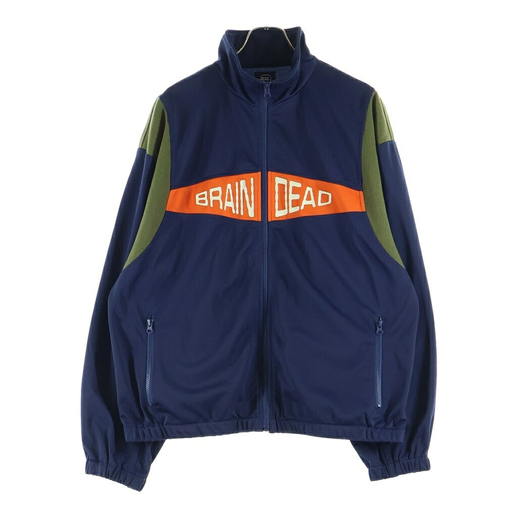 BRAIN-DEAD(ブレインデッド) Alonzo Panelled Rib Track Jacket アロンゾ パネルリブトラックジャケット ネイビー