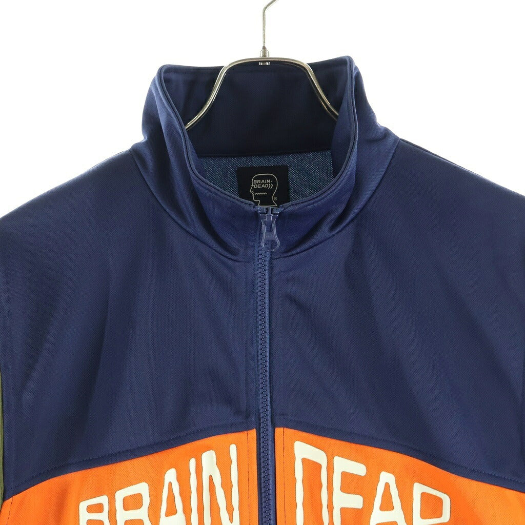 BRAIN-DEAD(ブレインデッド) Alonzo Panelled Rib Track Jacket アロンゾ パネルリブトラックジャケット ネイビー