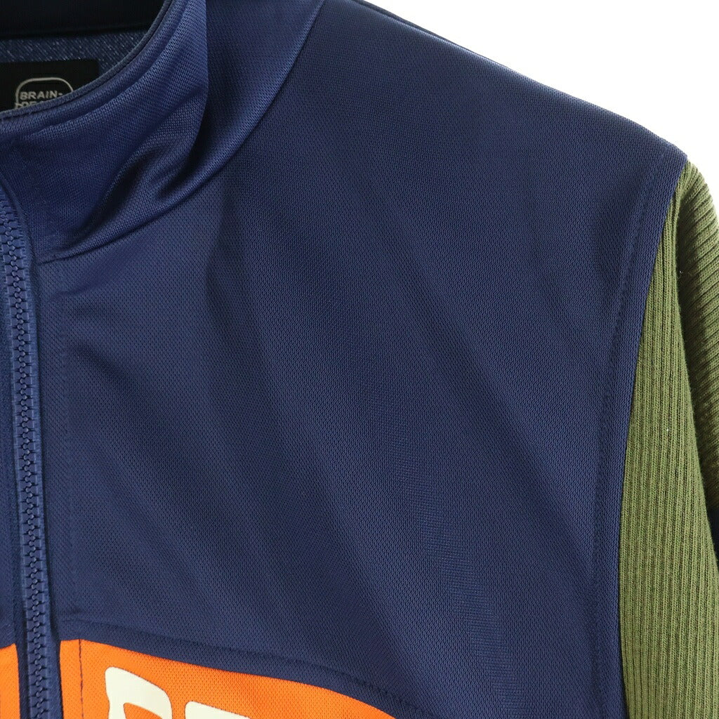 BRAIN-DEAD(ブレインデッド) Alonzo Panelled Rib Track Jacket アロンゾ パネルリブトラックジャケット ネイビー