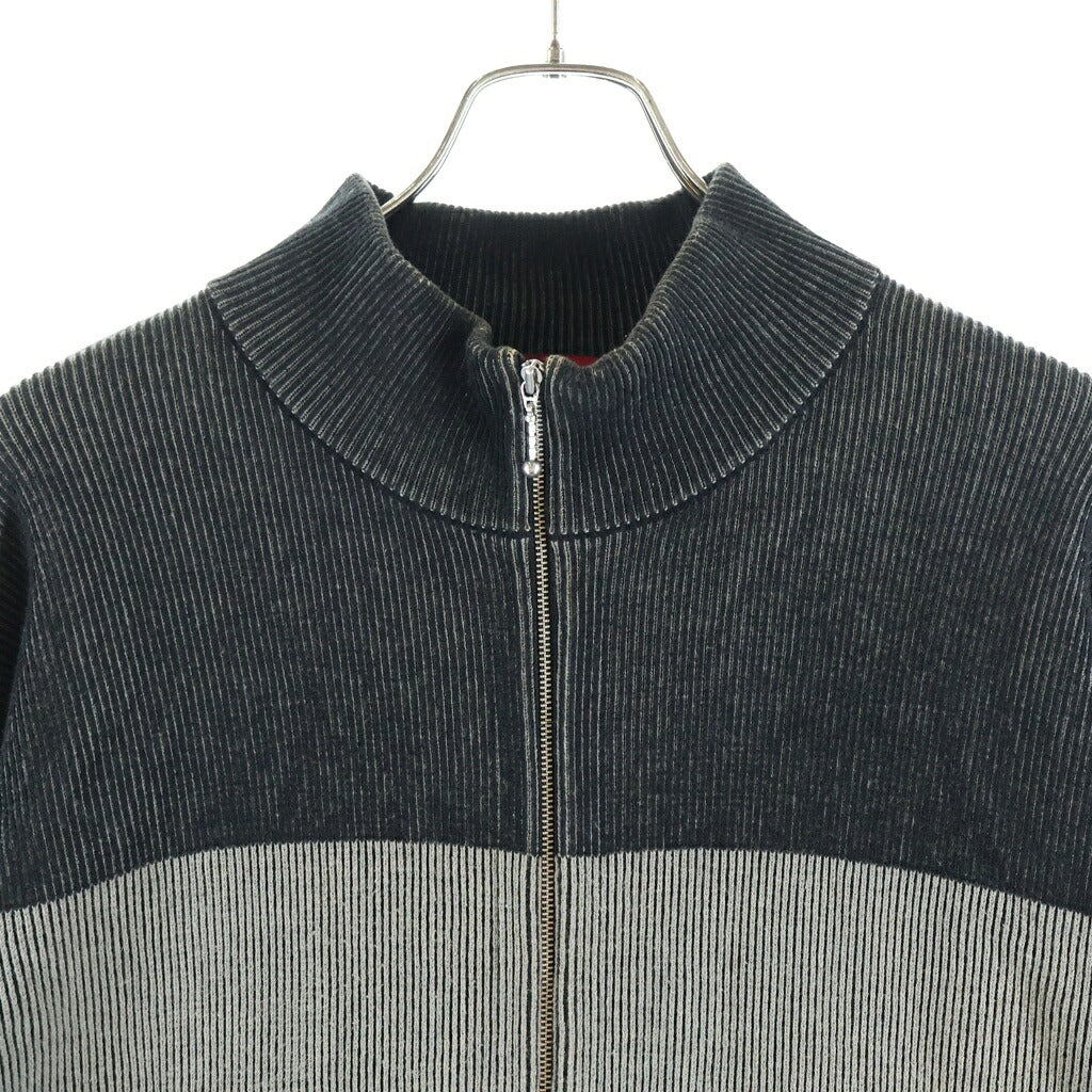 SUPREME(シュプリーム) 22AW 2-Tone Ribbed Zip Up Sweater 2トーンリブジップアップセーター グレー