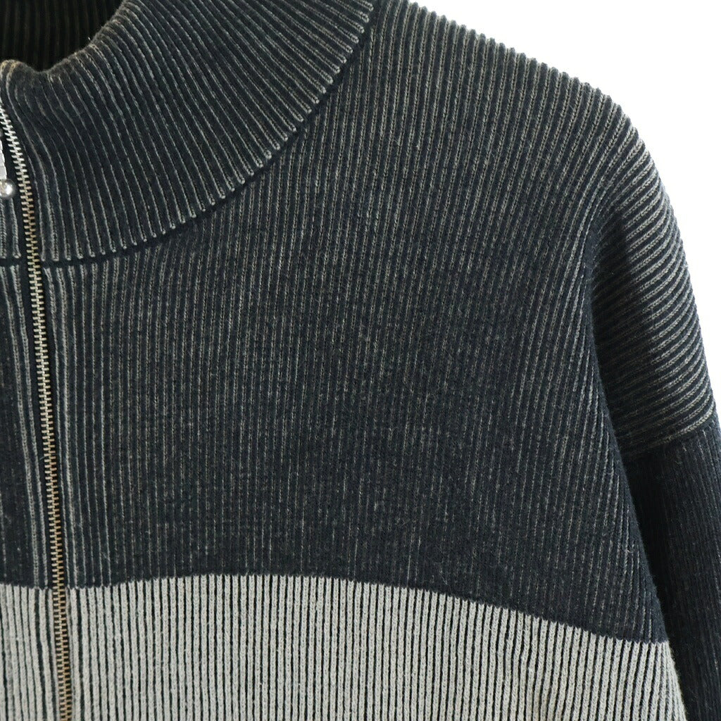SUPREME(シュプリーム) 22AW 2-Tone Ribbed Zip Up Sweater 2トーンリブジップアップセーター グレー