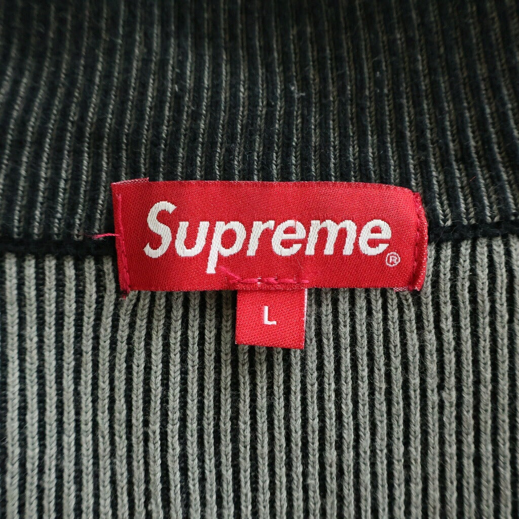 SUPREME(シュプリーム) 22AW 2-Tone Ribbed Zip Up Sweater 2トーンリブジップアップセーター グレー
