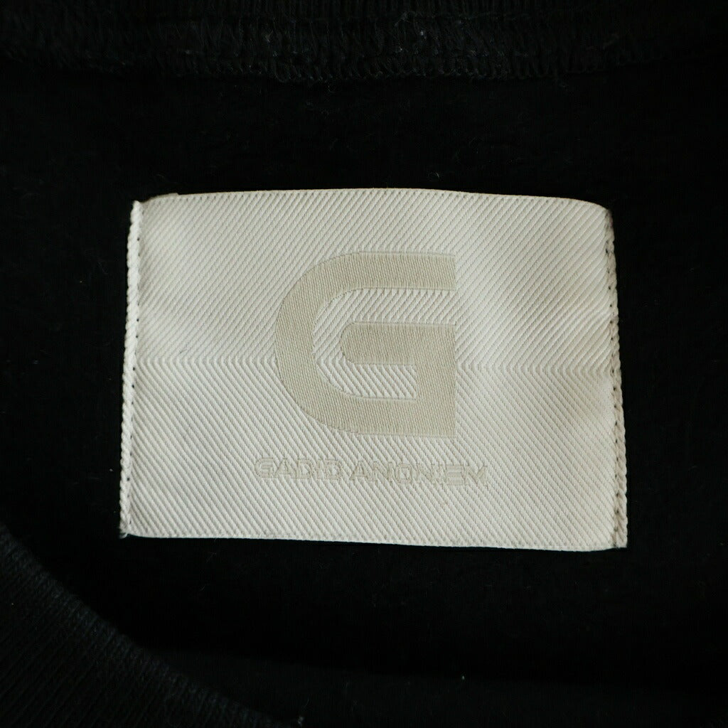 gadid anoniem(ガディッド アノニム) プリント クルーネック スウェット トレーナー ブラック