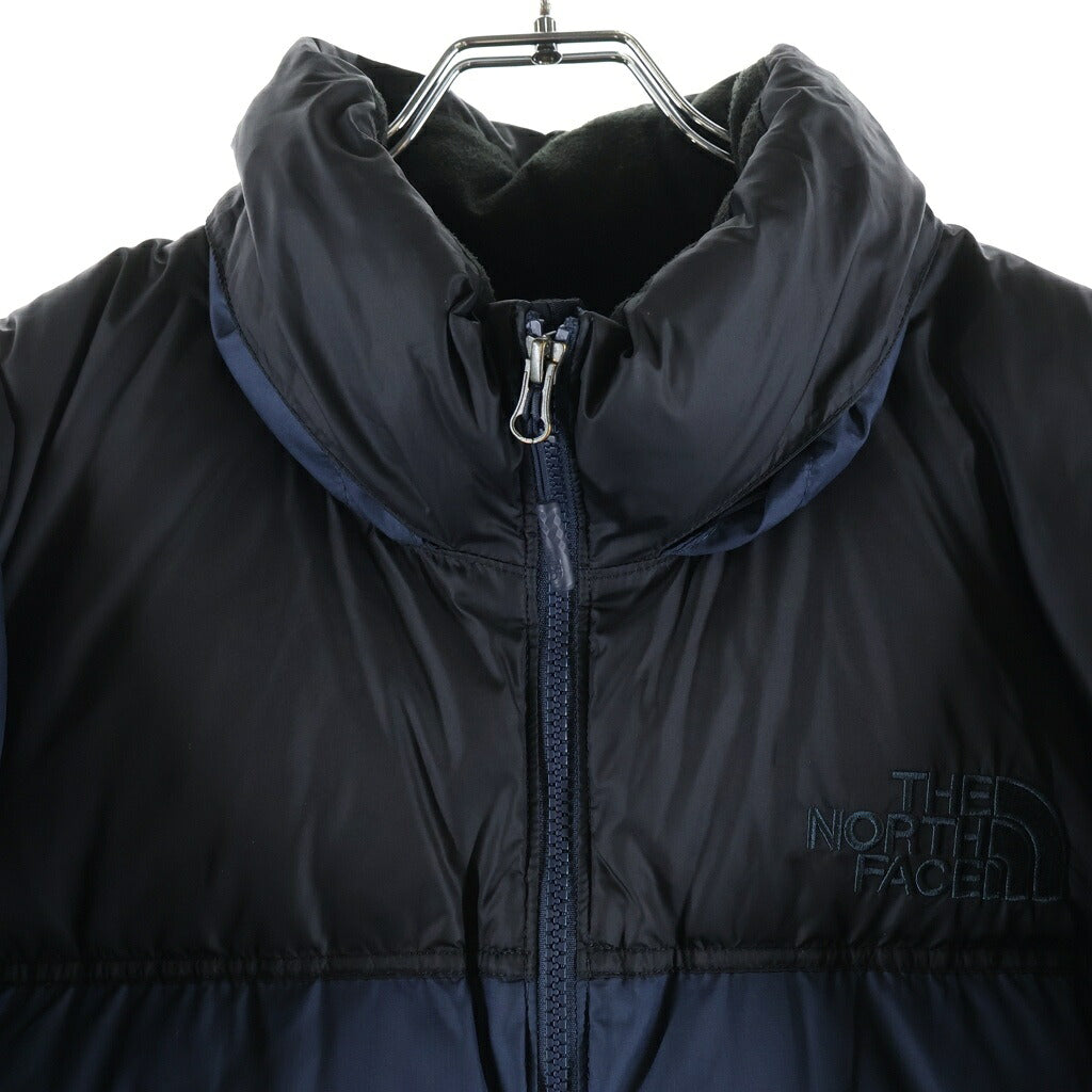 THE NORTH FACE(ザノースフェイス) Nuptse Jacketv ロゴ エンブロイド ヌプシ ダウン ジャケット アウター ネイビー