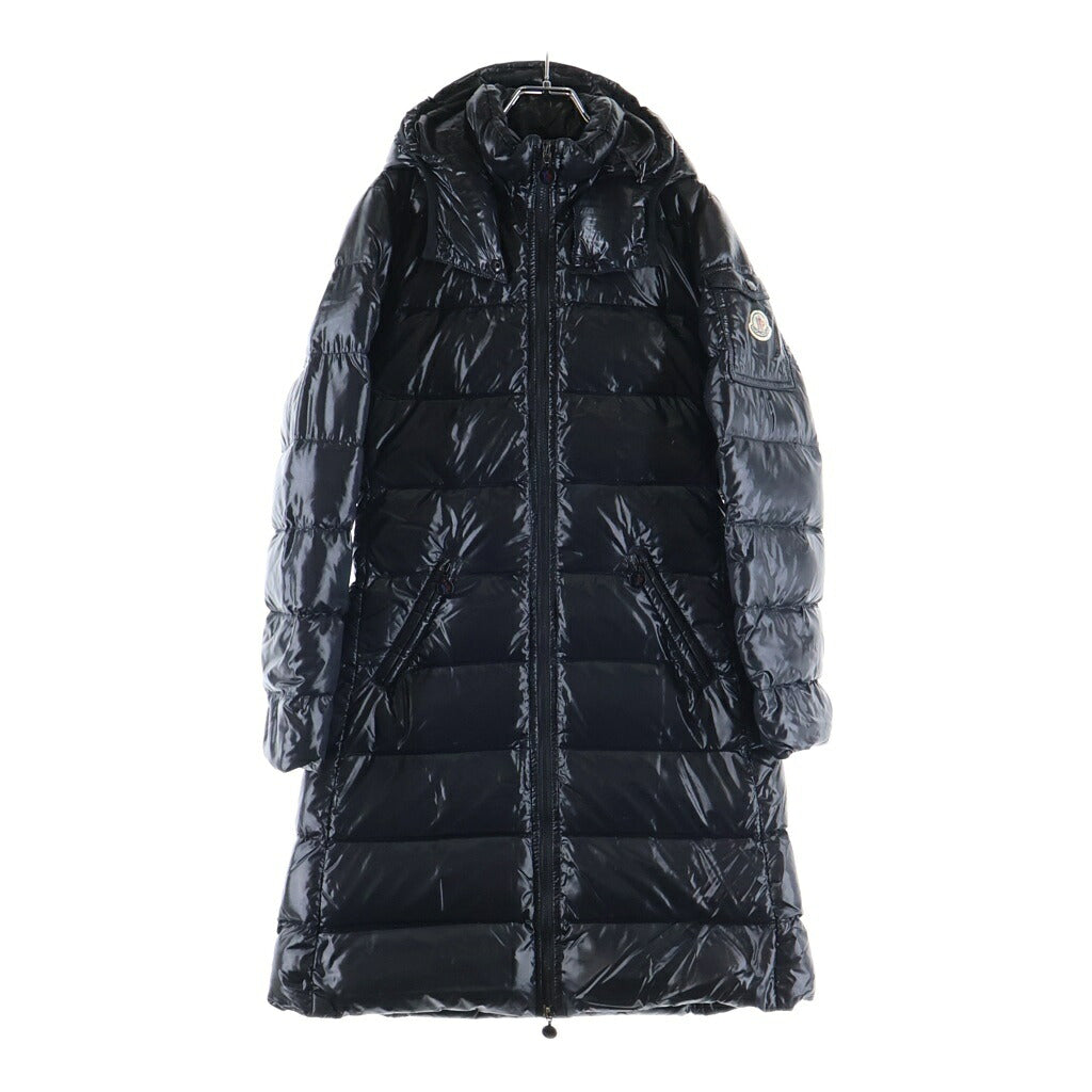 MONCLER(モンクレール) 09AW MOKA モカ ロゴ パッチ フーデット ジップアップ ダウン コート アウター ブラック 920-093-49348-50