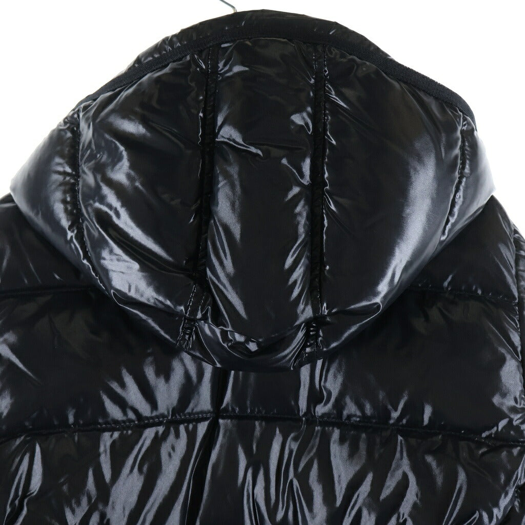 MONCLER(モンクレール) 09AW MOKA モカ ロゴ パッチ フーデット ジップアップ ダウン コート アウター ブラック 920-093-49348-50