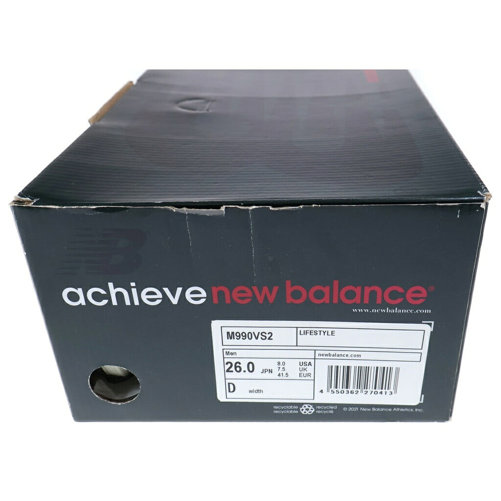 New Balance(ニューバランス) 40周年記念 モデル M990VS2 スエード ローカット スニーカー グレー