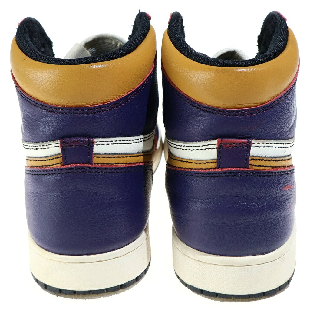 NIKE(ナイキ) AIR JORDAN 1 HIGH OG DEFIANT LA TO CHICAGO CD6578-507 エアジョーダン1 エルエートゥーシカゴ ハイカットスニーカー ホワイト/パープル US9/27cm