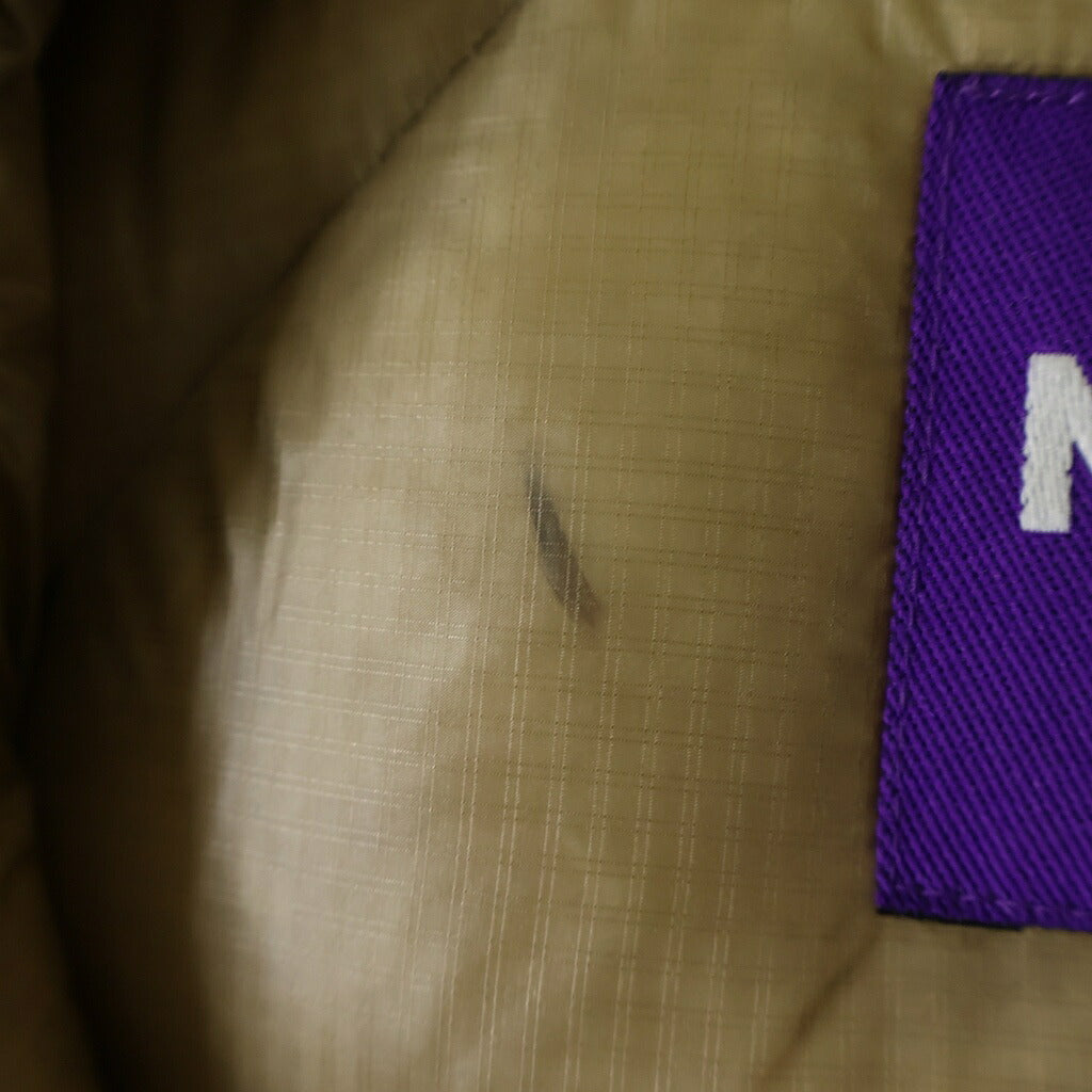 THE NORTH FACE PURPLE LABEL(ノースフェイスパープルレーベル) Brushed Long Serow ジップ アップ ファー フーデット ダウン ジャケット ベージュ ND2455N