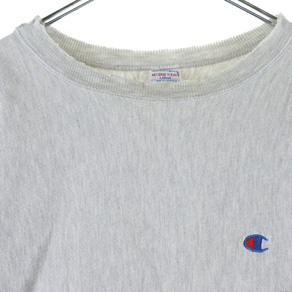 CHAMPION(チャンピオン) REVERSE WEAVE ロゴエンブロイダリー クルーネック スウェットシャツ グレー
