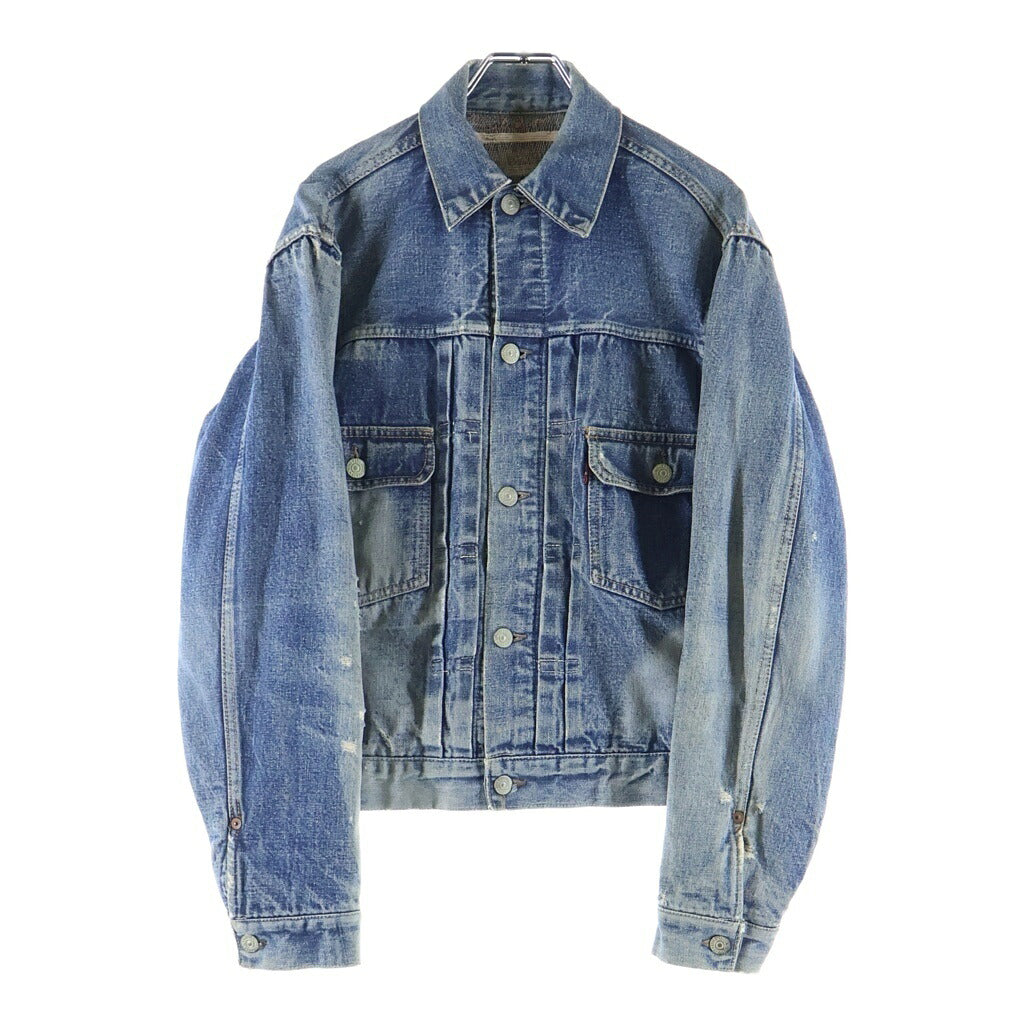 Levi's(リーバイス) 50-60S VINTAGE 517XX ヴィンテージ セカンド ボタン裏刻印なし 裏地ブランケット 両面タブ BIGE デニムトラッカージャケット インディゴ