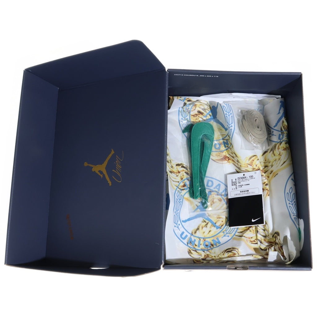 NIKE(ナイキ) ×UNION AIR JORDAN 1 LOW KO SAIL LEATHER ユニオン エアジョーダン1 ローカットスニーカー セイルレザー アイボリー/ネイビー US8/26cm DZ4864-100
