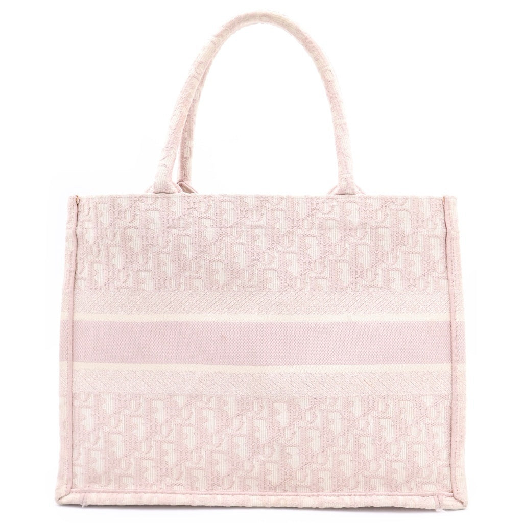 Christian Dior(クリスチャンディオール) ブックトート ミディアム オブリーク キャンバス ハンドバッグ トートバッグ ピンク レディース
