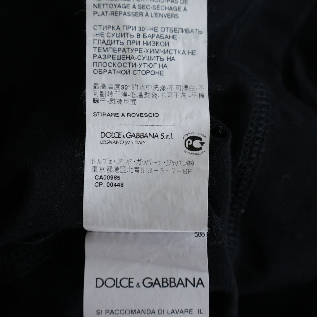 DOLCE & GABBANA(ドルチェアンドガッバーナ) パーカー G7GC9 コットン ブラック 48 G8U19G