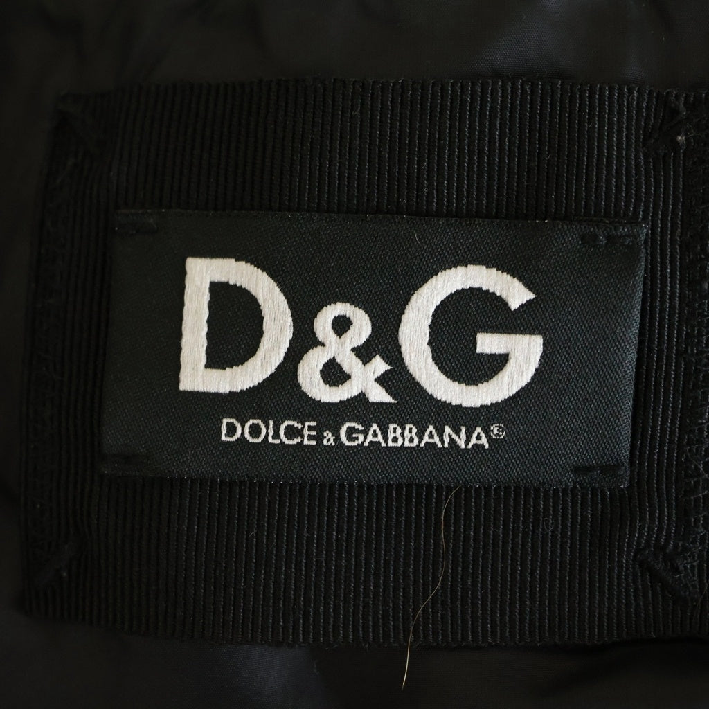 DOLCE & GABBANA(ドルチェアンドガッバーナ) コヨーテファー ダウンジャケット フード付き ジップアップ ブラック RB0161