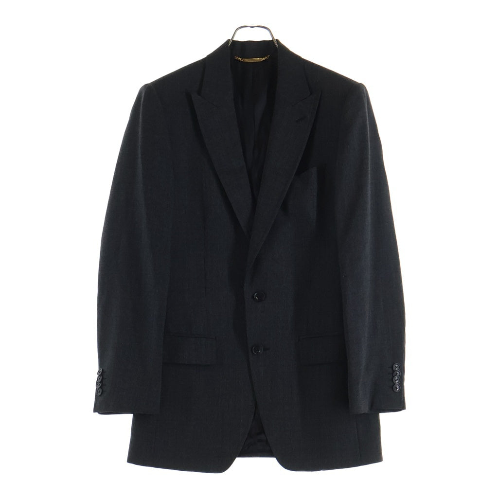 DOLCE & GABBANA(ドルチェアンドガッバーナ) ピークドラペル テーラードジャケット スラックスパンツ セットアップスーツ グレー S8031